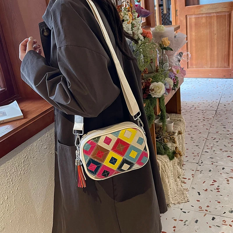 Kleine Bunte Ledertasche – Luxus Damen Handtasche, Crossbody & Schultertasche in Hochwertiger Verarbeitung