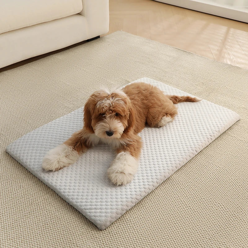 Sommer Kühlmatte für Haustiere - Dicke Atmungsaktive Schlafmatte aus Eisseide für Hunde, Katzen und Große Haustiere Kaufschwan® Grau S-45x30cm