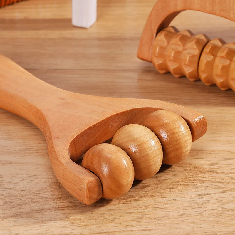 Holzroller-Massager | Universal-Handmassagegerät für Nacken, Schulter, Bein & Fuß Kaufschwan®