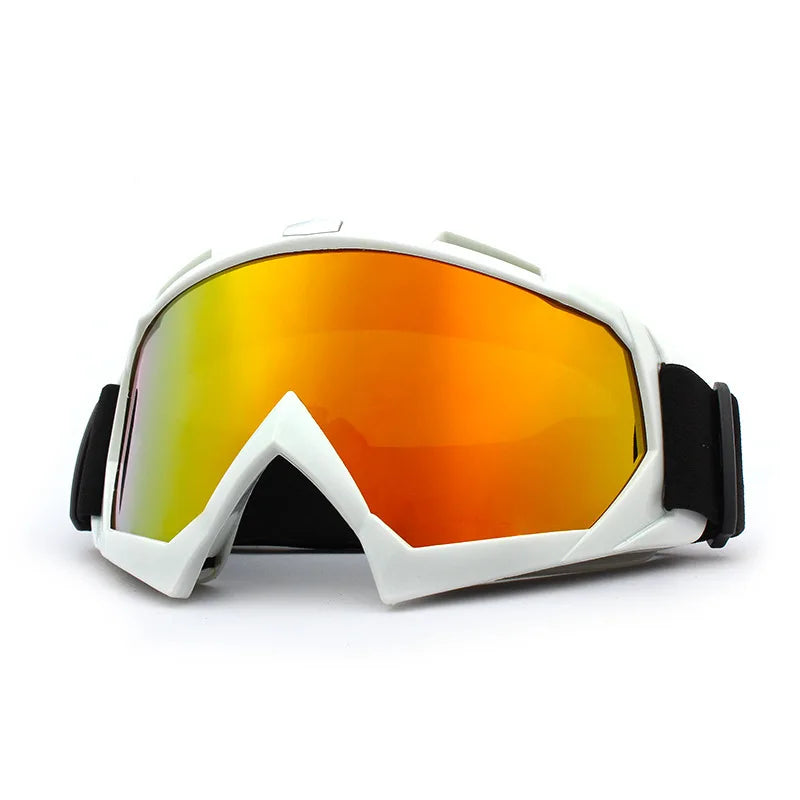 Skibrille – Winddichte Motorrad- & Fahrradbrille | Anti-Beschlag Schneebrille für Winter, Snowboard, Taktische Outdoor Aktivitäten Kaufschwan® Orange