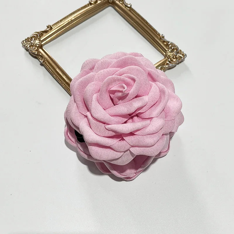 Stoff-Rosen-Haarklammern – Elegante Haaraccessoires für Damen & Mädchen