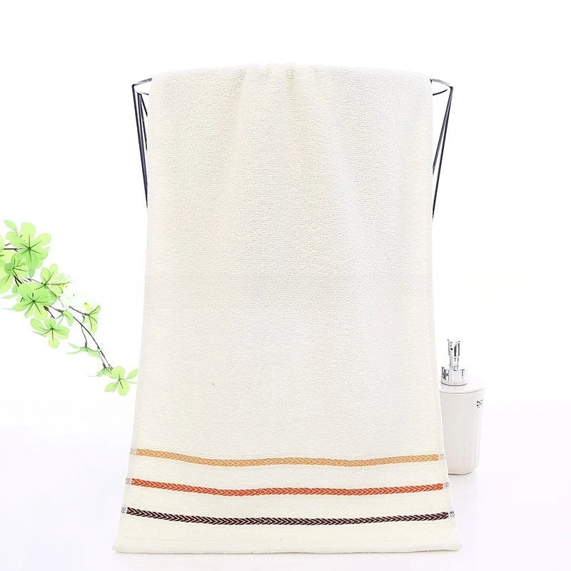 Verdickte Reine Baumwoll Handtücher – Klasse A Qualität Gesichtstücher für Erwachsene | Starke Wasseraufnahme Baumwoll Haushaltstücher Kaufschwan® Beige 34x73cm