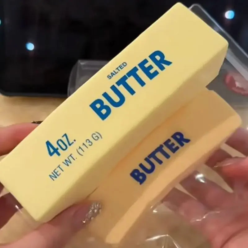 Butterstück-Squishy – Weiches Elastisches Knautsch- & Fidget-Spielzeug, Lustiger Scherzartikel & Sensorikspielzeug zum Stressabbau Kaufschwan®