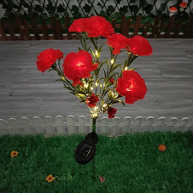 LED Solar Nelken- & Rosenblumen-Feenlichterkette – Wasserdichte Gartenlichter für Hof, Rasen, Wege & Muttertagsgeschenk Kaufschwan®