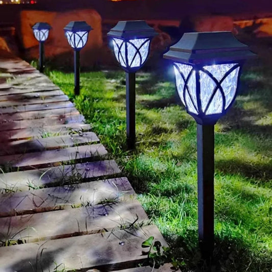 Outdoor LED Solar Rasenlampen 2 Stück – Wasserdichte Weg- & Hofleuchten für Garten- und Landschaftsbeleuchtung Kaufschwan®