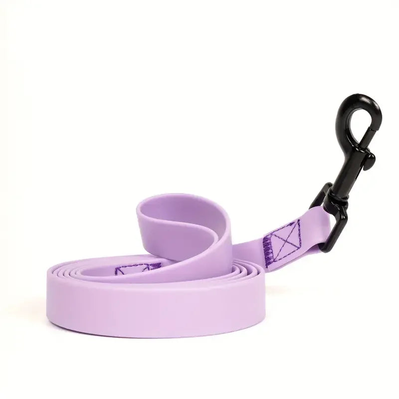 Verdickte PVC Hundeleine Wasserdicht Strapazierfähig Bissfest Outdoor Leine für Alle Hunde Kaufschwan® Lila S