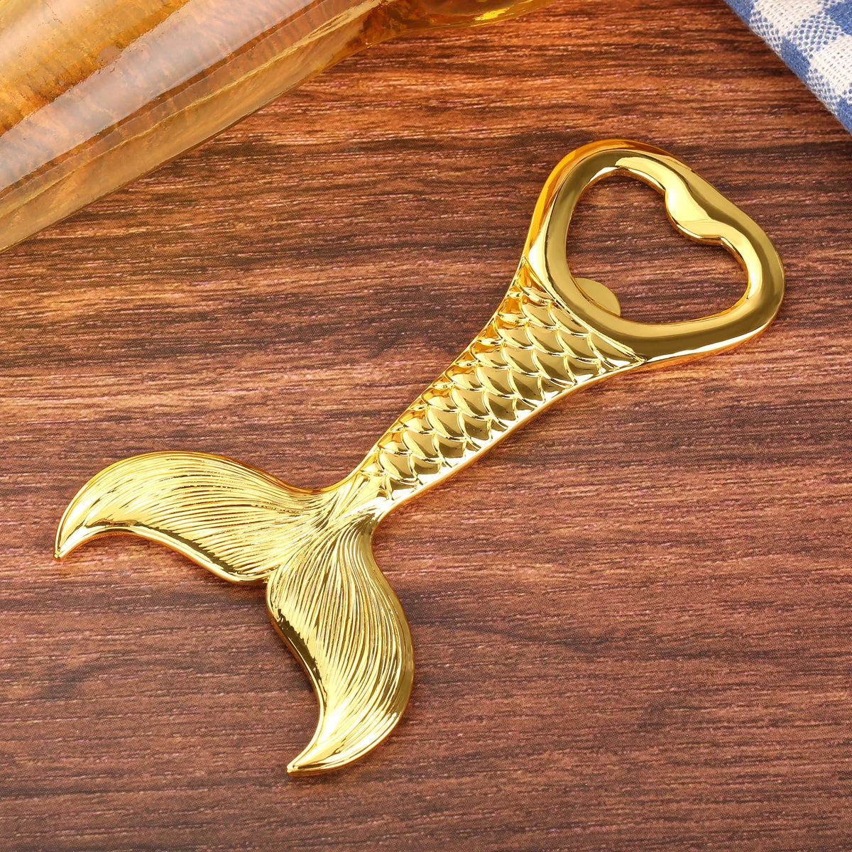 Fischschwanz Bierflaschenöffner aus Metall – Luxuriöser Korkenzieher für Angler Kaufschwan®