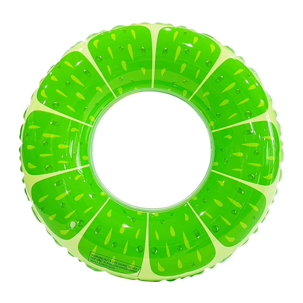 Aufblasbarer Schwimmring mit Fruchtmotiv – PVC Pool Schwimmreifen für Strand & Poolparty Kaufschwan® Grün