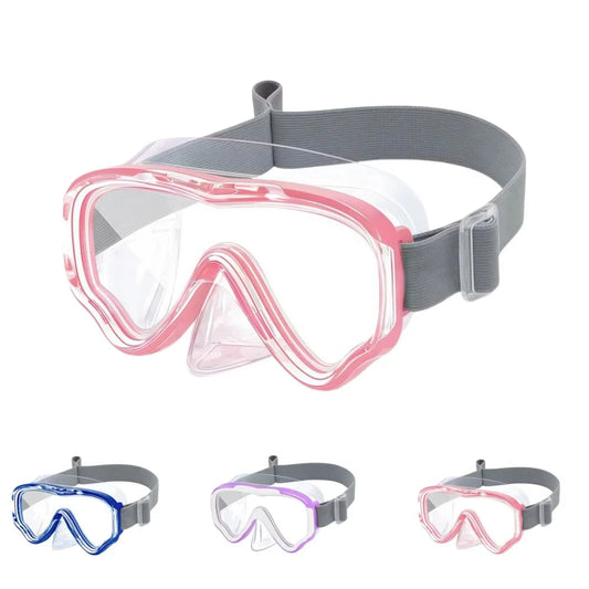 Kinder Schwimmbrille mit Nasenschutz | Elastischer Riemen | Anti-Beschlag & Bruchsichere Gläser | Tauchmaske für Kinder 3–14 Jahre Kaufschwan®