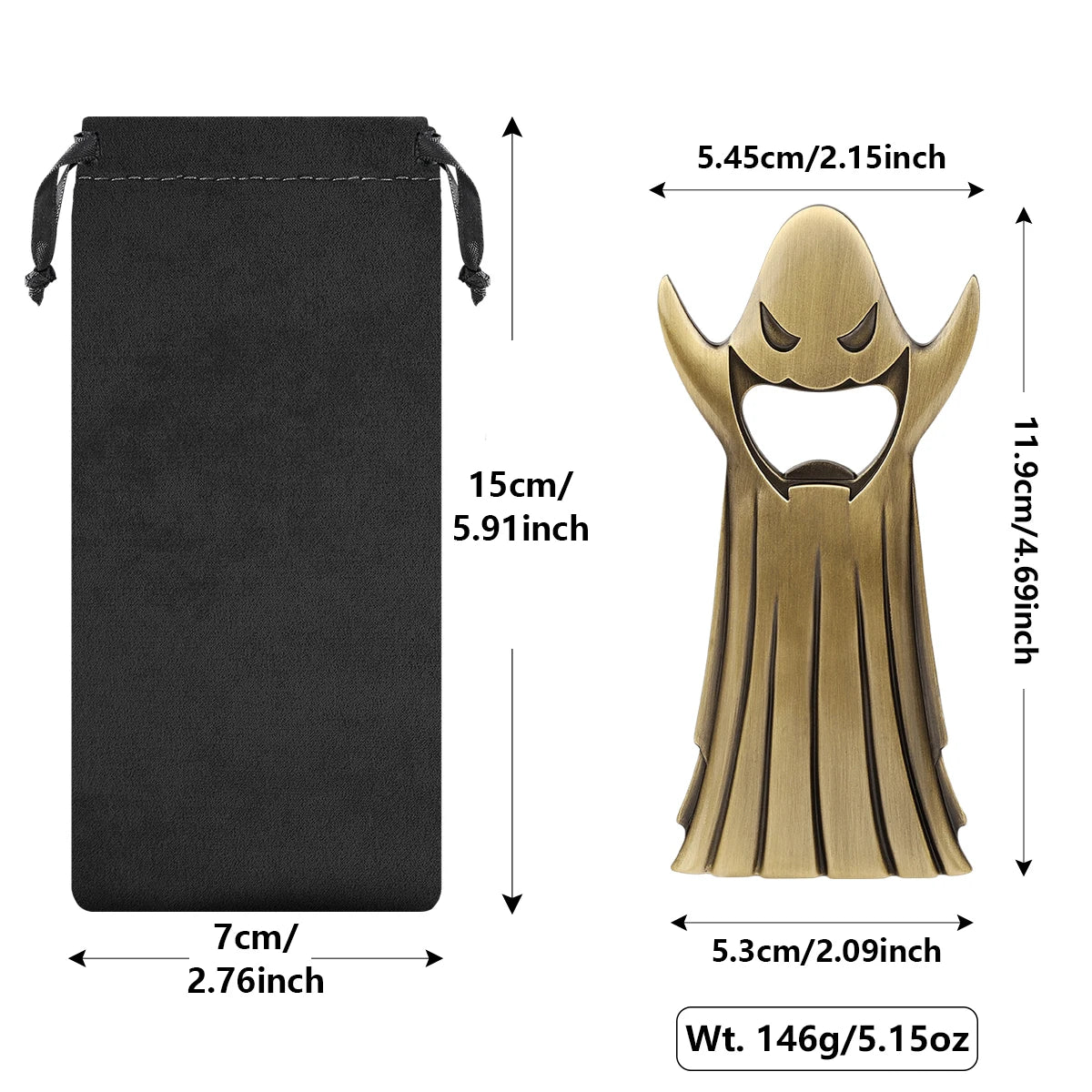 Geist Flaschenöffner – Halloween Metall Bar Werkzeug Geschenk Kaufschwan®