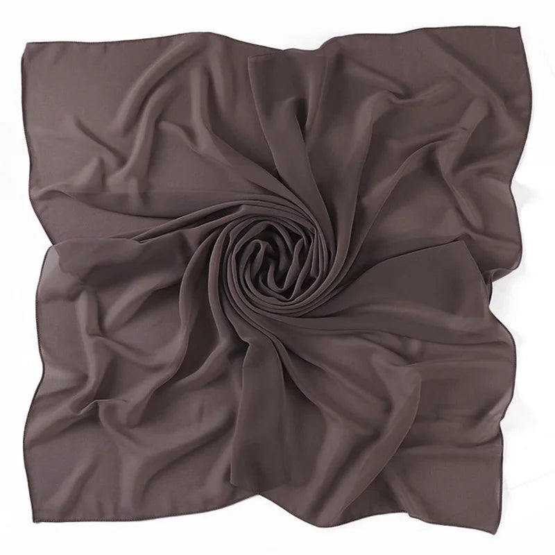 85×85CM Kopftuch – Damen Quadrat Hijab | Muslimisches Einfarbiges Kopftuch, Modischer Schal & Unterkopftuch Kaufschwan® Grau