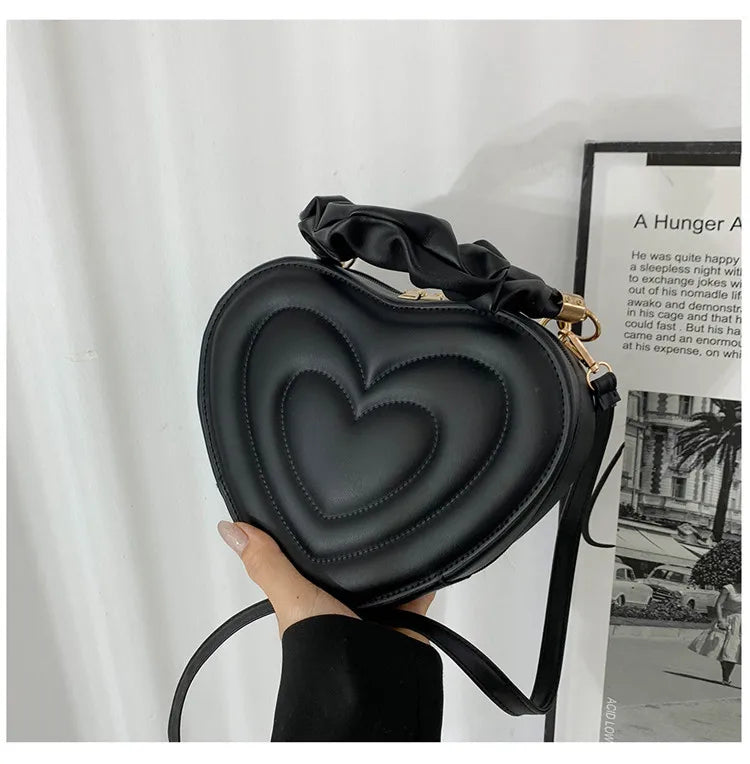 Herzform Schultertasche – Kleine PU Leder Crossbody & Handtasche mit Henkel für Damen | Designer Love Bag Kaufschwan®