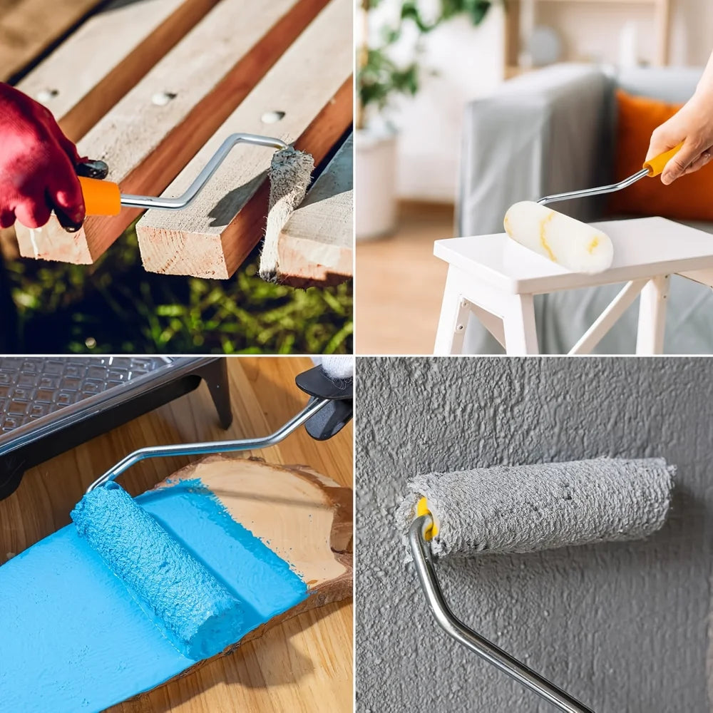 Farbroller Bürsten Set mit Dichter Borste – Latex Malerwerkzeug für Hausflächen Kaufschwan®