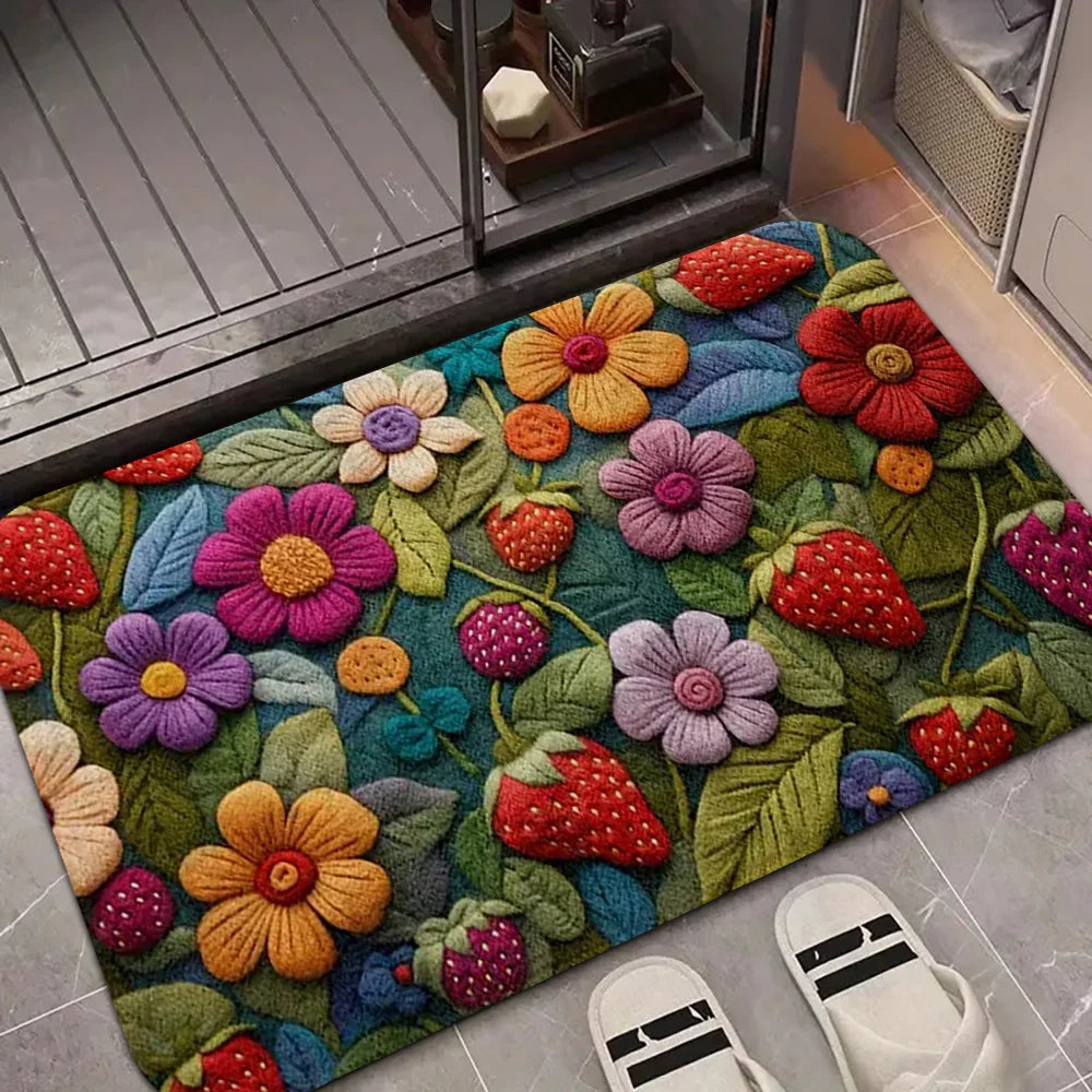 3D Blumenmatte – Rutschfester Teppich mit Kaschmir-Optik für Eingang & Badezimmer Kaufschwan®