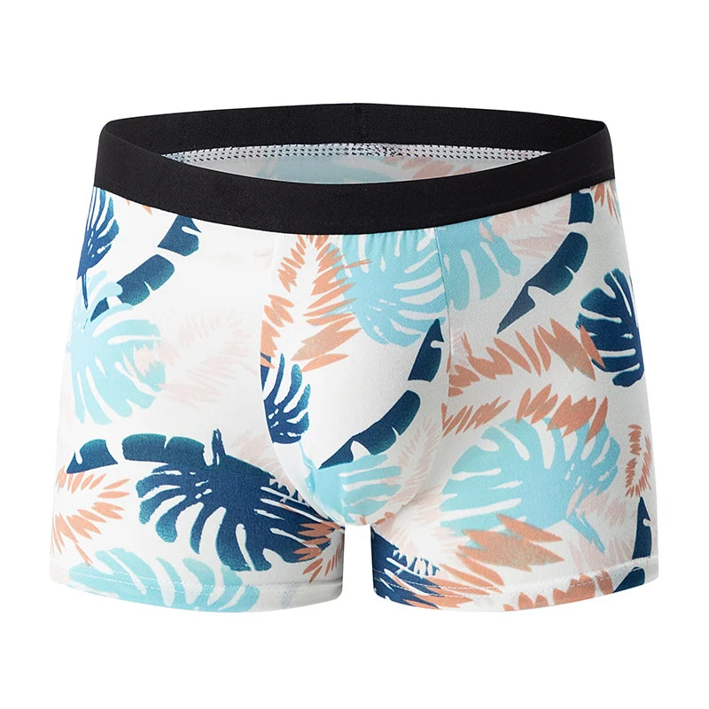 4er-Set Herren Boxershorts Blumenprint | Komfortabel, Atmungsaktiv & Stilvoll | Plus Size Teen & Erwachsene Unterwäsche Kaufschwan®