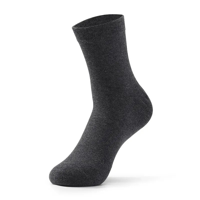 5 Paare Herren Baumwoll-Atmungsaktive Schweißabsorbierende Kurzsocken | Einfarbige Wadenlange Sport- & Business-Socken Kaufschwan®