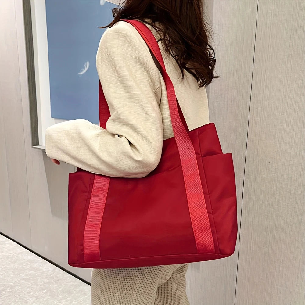Große Kapazität Casual Tote Bag für Damen – Leichte Oxford Stoff Schultertasche | Trendige Handtasche für Arbeit & Alltag Kaufschwan®