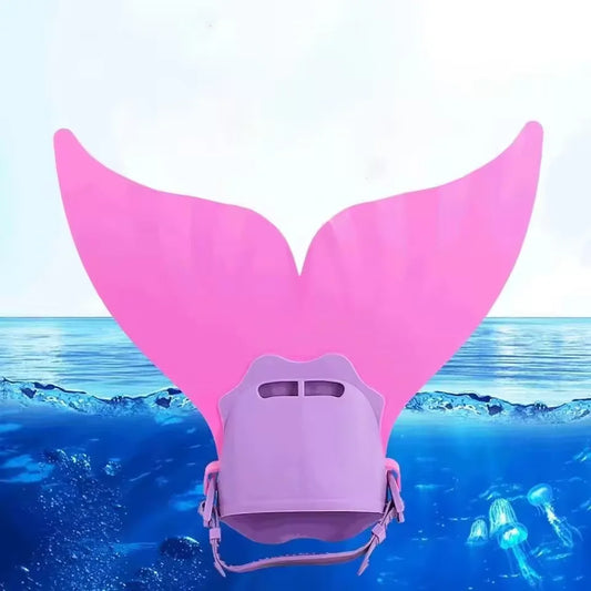 Kinder Meerjungfrau Monoflosse | Pinke Trainingsflosse | Membranflossen für Pool, Tauchen & Strandspaß Kaufschwan®