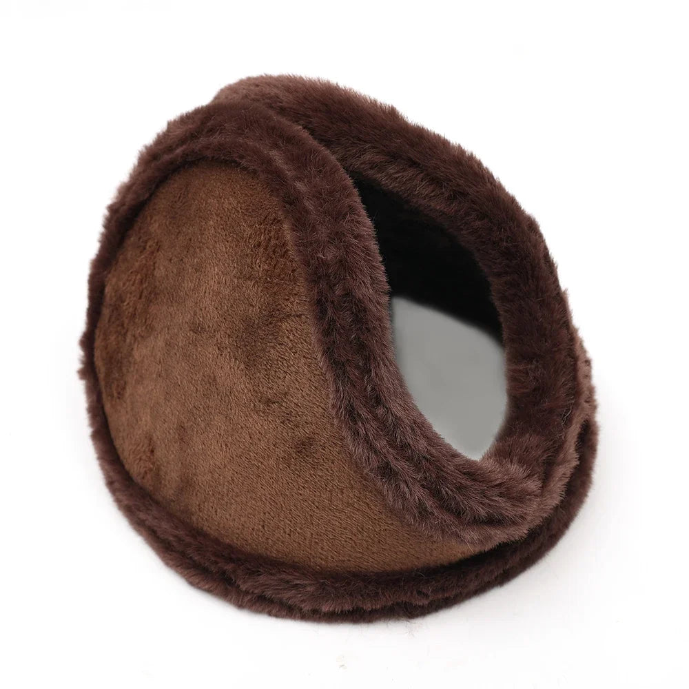 Unisex Warme Fell Ohrwärmer – Damen & Herren Samt Plüsch Ohrschützer | Verdickte Winter Ohrprotektoren für Outdoor, Radfahren & Ski Kaufschwan® Kaffee