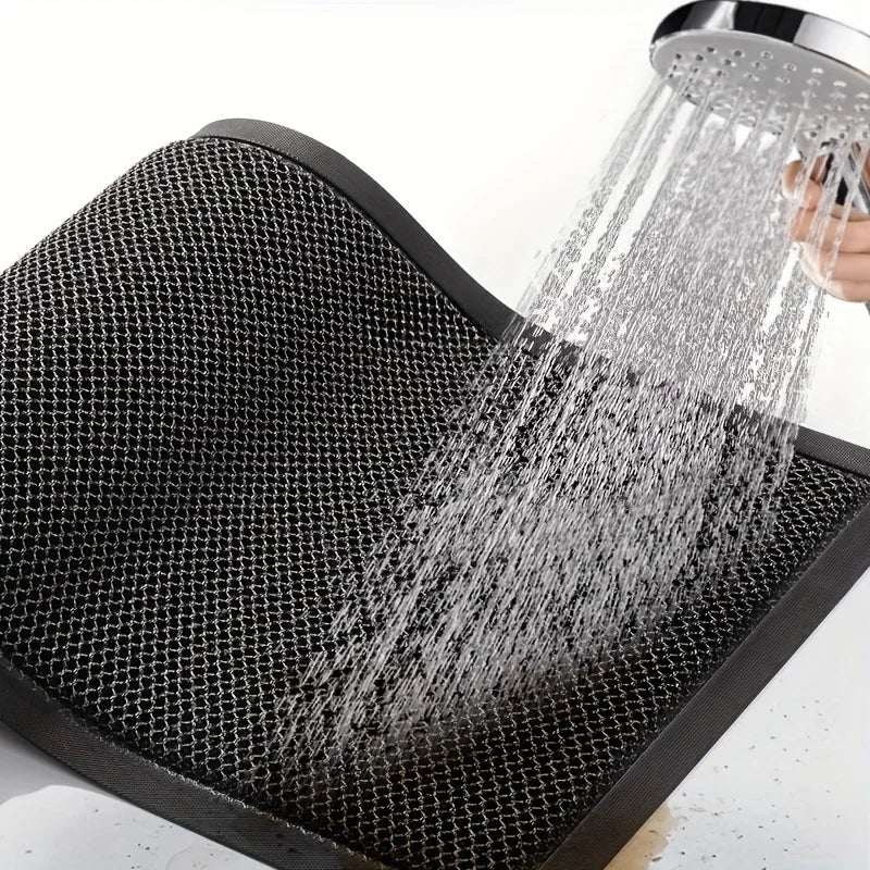 PVC-Gummi Rutschfeste Wasserabweisende Fußmatte – Elastisches Netz, Willkommensteppich für Innen & Außen, Leicht zu Reinigen (Nur Handwäsche) Kaufschwan®