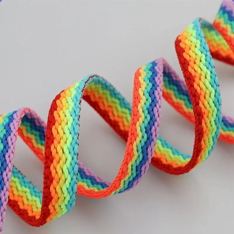 Regenbogen Farbverlauf Schnürsenkel – Bunte Flache Laces für Sneaker & Leinenschuhe | Modisches Accessoire für Low-Cut & High-Tops Kaufschwan®