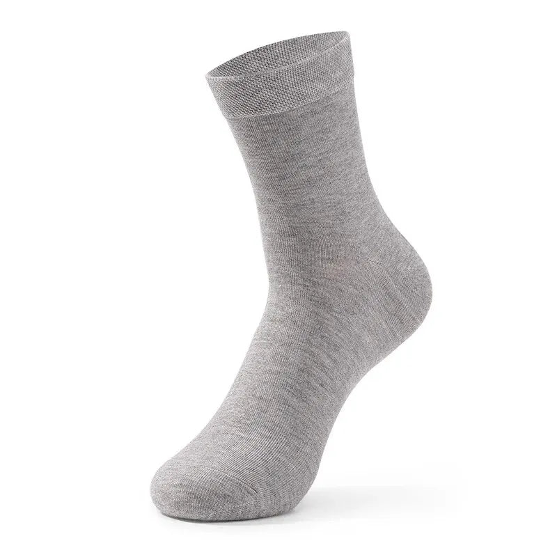 5 Paare Herren Baumwoll-Atmungsaktive Schweißabsorbierende Kurzsocken | Einfarbige Wadenlange Sport- & Business-Socken Kaufschwan®