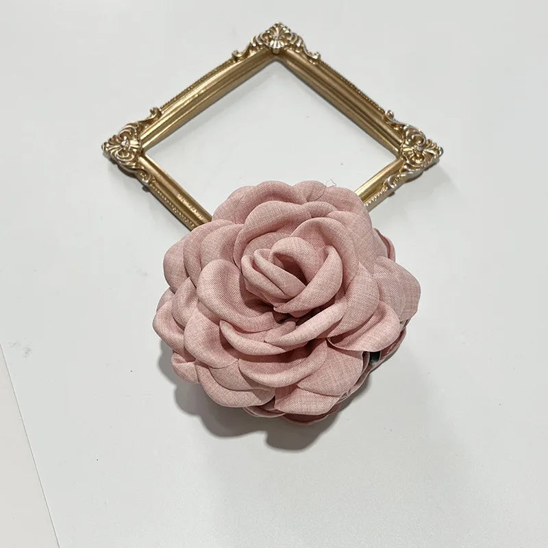 Stoff-Rosen-Haarklammern – Elegante Haaraccessoires für Damen & Mädchen
