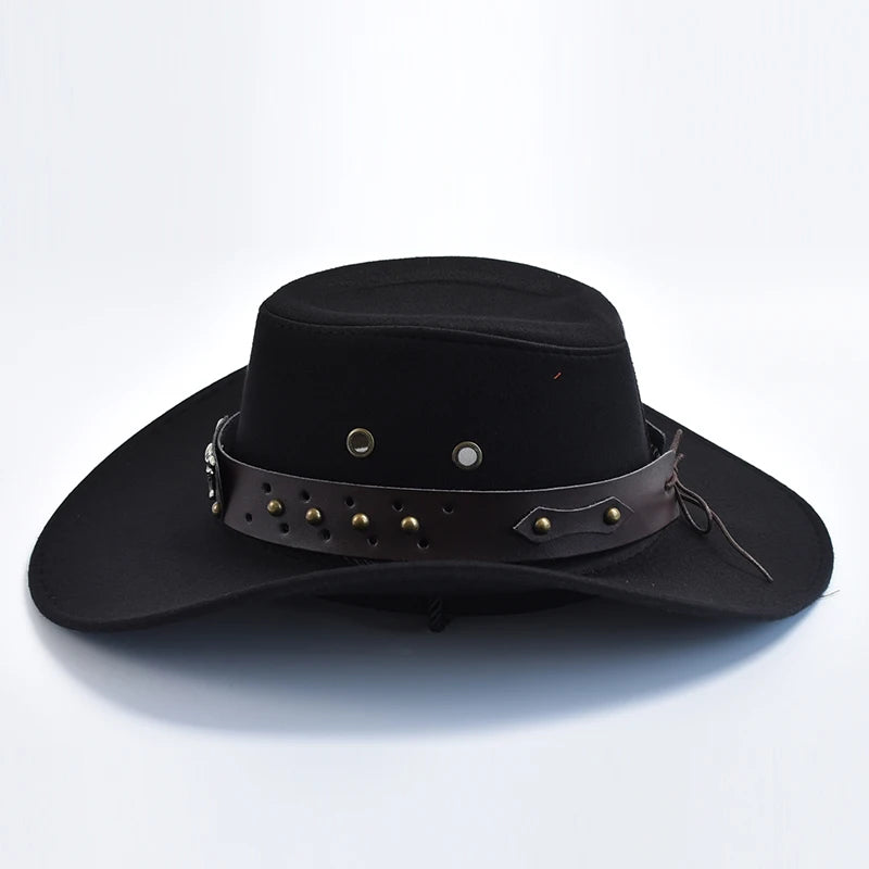 Künstlicher Wildleder Western Cowboy Hut – Vintage Großkrempe Gentleman & Cowgirl Jazz Hut, Feiertage, Party & Cosplay Kaufschwan®