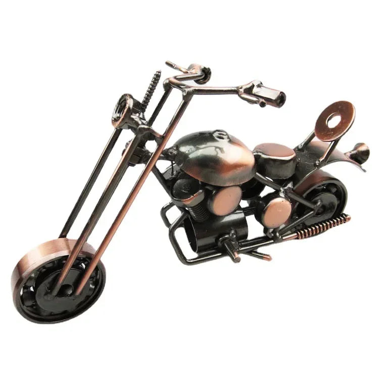 Retro Motorrad Modell aus Metall – Handgefertigte Eisen-Motorradfigur für Zuhause, Büro und Sammlungen