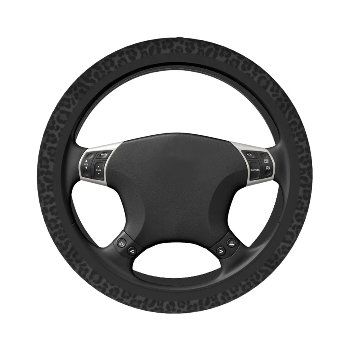 Schwarzer Neopren-Lenkradbezug mit Leopardenmuster – Universeller Schutzbezug für 15-Zoll-Autolenkräder für Damen & Herren Kaufschwan®