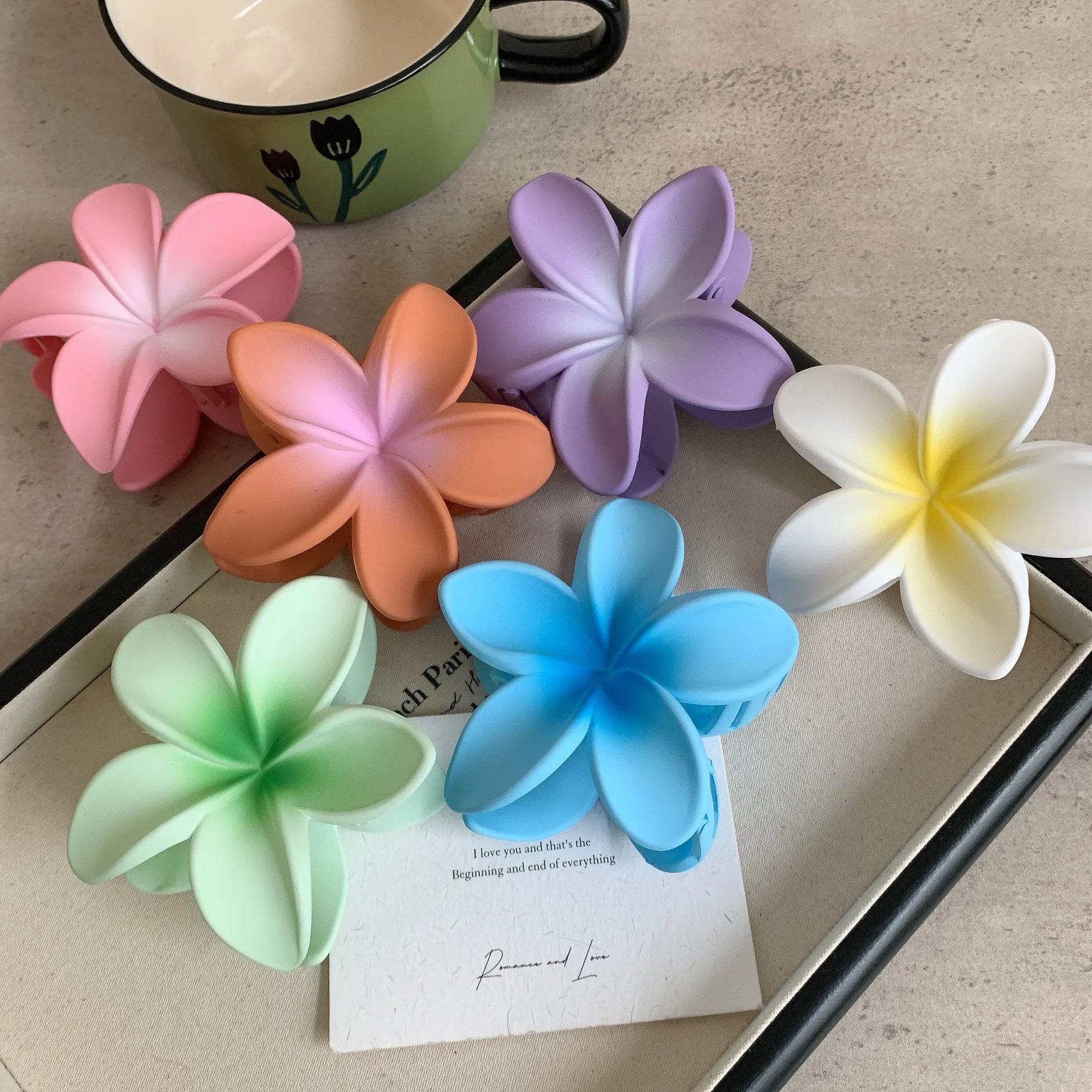 Bunte Blumen-Haarklammer – Sommer Strand Haarklammer Kaufschwan®