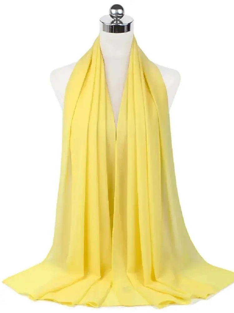 Damen Hijab aus Chiffon – Sofort Tragbares Kopftuch | Einfarbiger Instant Hijab Schal, Arabischer Wrap & Islamischer Schal