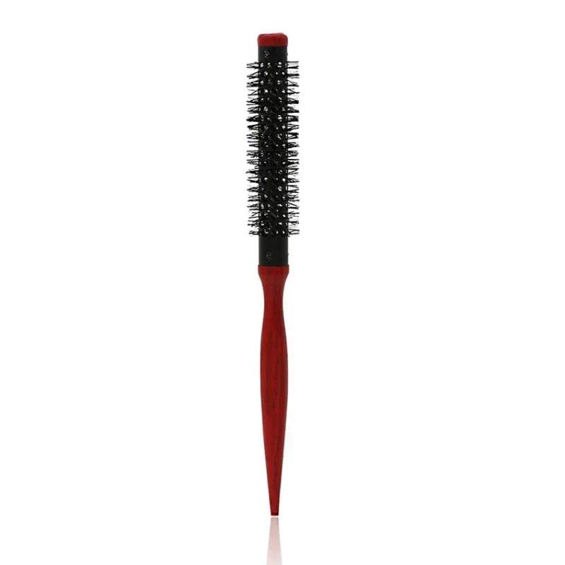 Professionelle Antistatische Rundbürste – Wildschweinborsten Föhn- & Lockenbürste | Styling-Tool für Lockiges Haar & Salon
