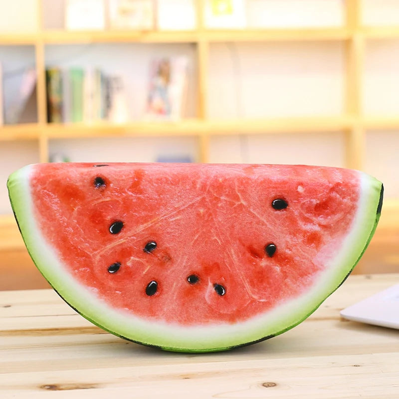 Realistisches 3D Obst Plüschkissen | Wassermelone, Orange, Kiwi & Pomelo | Weiche Schwamminnenfüllung | Kinder, Büro & Zuhause Kaufschwan® Design 8 - 39cm