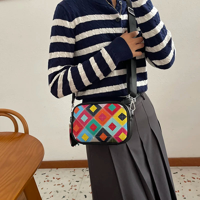 Kleine Bunte Ledertasche – Luxus Damen Handtasche, Crossbody & Schultertasche in Hochwertiger Verarbeitung