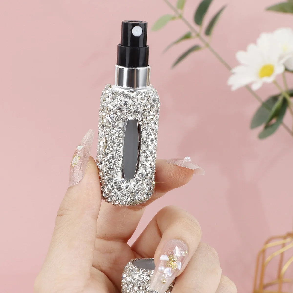 Bling Spray Bottle Rhinestone Perfume Travel Refillable Perfume Atomizer Bottle 5ml Portable Mini Perfume Spray Dispensers Gift Kaufschwan®