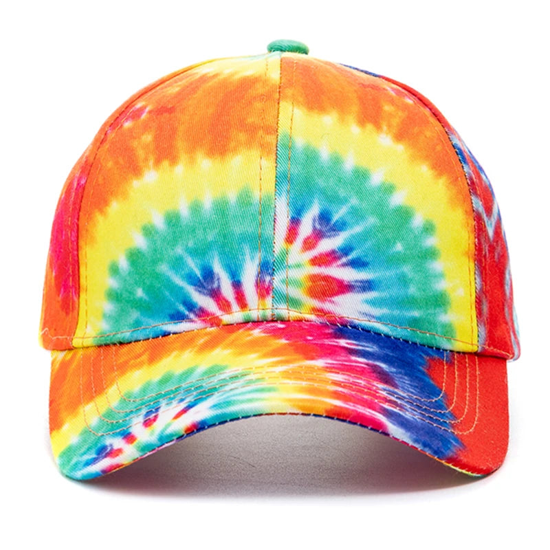 Neue Outdoor Freizeit Tie-Dye Kappe | Damen Regenbogen Bunte Baseballkappe | Streetwear Sommerhut Kaufschwan®