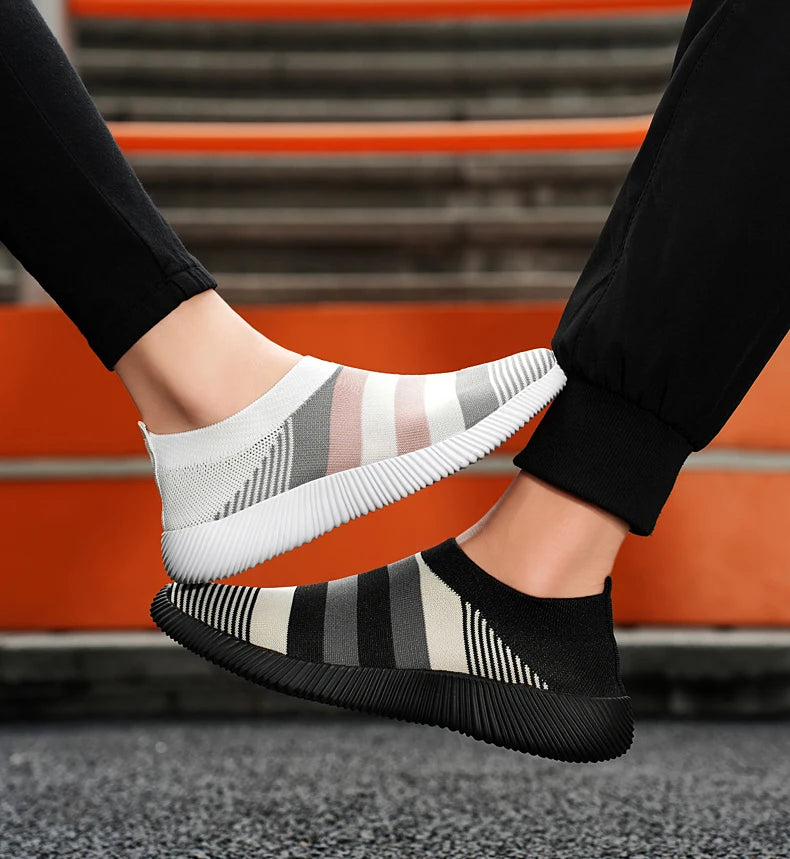 Damen Vulcanized Slip-On Sneaker – Hochwertige Freizeitschuhe | Bequeme Loafer für Spaziergänge | Übergrößen bis 44 Kaufschwan®