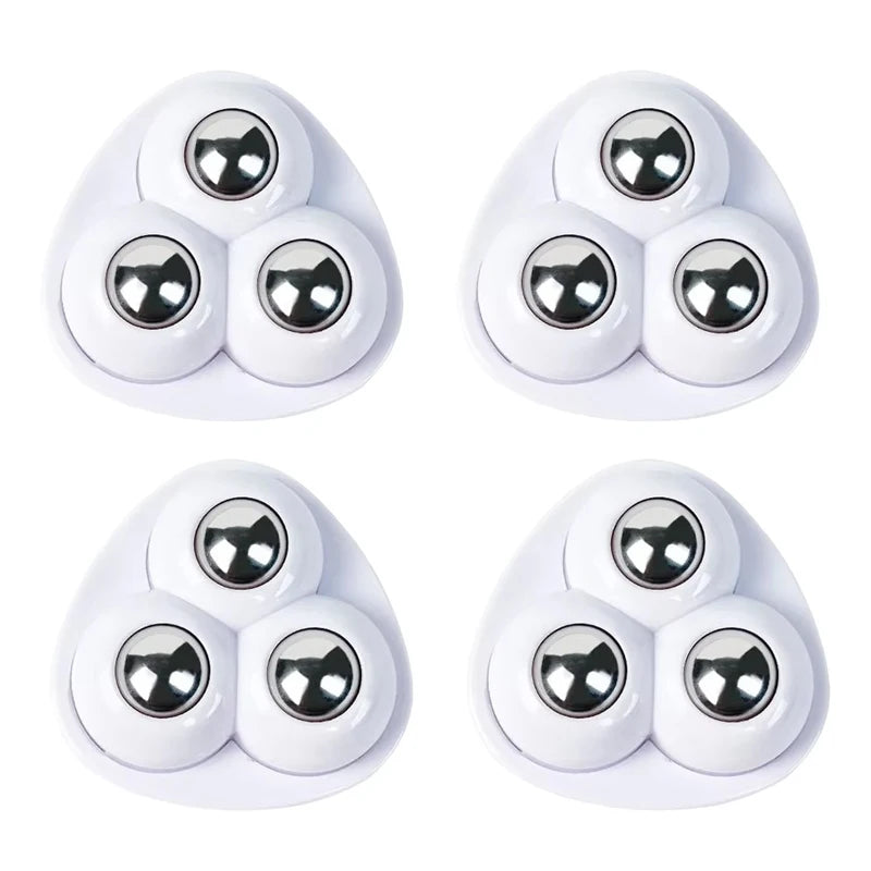 6-teiliges Selbstklebendes Mini-Rollen-Set – Um 360° Drehbare Rollen mit Edelstahl-Lagern für Küche und Heimwerkerprojekte Kaufschwan®