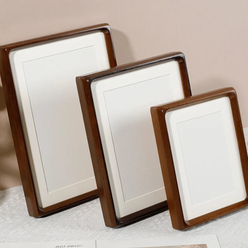 Massivholz Bilderrahmen aus Schwarznuss – Zapfenverbindung Eleganter Fotoaufsteller Kaufschwan® Südamerikanische Walnuss 10.2x15.2cm 6Inch