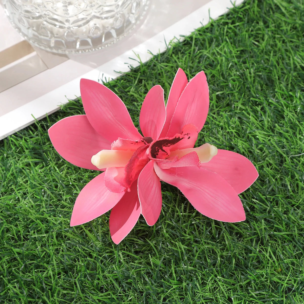 Orchideen-Blumen Haarklammer – Braut & Urlaubs Haaraccessoire