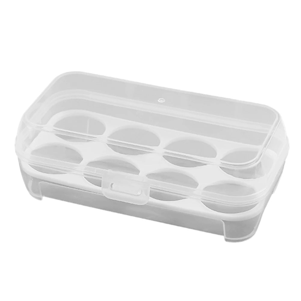 Tragbare Eierbox – 3/4/8 Gitter Stoßfester Aufbewahrungsbehälter | Küchen Organizer für Camping, Picknick & Outdoor Reisen Kaufschwan® 8er