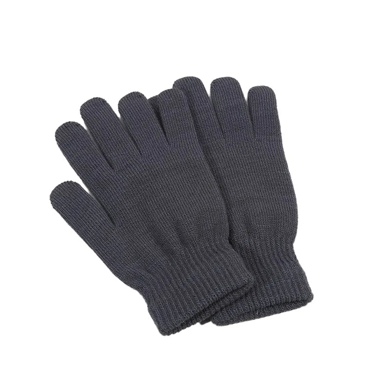 Damen Kaschmir Optik Strickhandschuhe – Warme Vollfinger Handschuhe mit Futter | Winter & Herbst Handwärmer, Ski & Outdoor Kurzarm-Handschuhe Kaufschwan® Grau