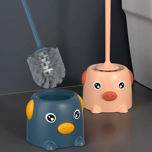 Toilettenbürste im Schweinchen-Design – Weiche Borsten, Auslaufsicherer Halter, Schnell Trocknend, WC-Reinigungsbürste Kaufschwan®