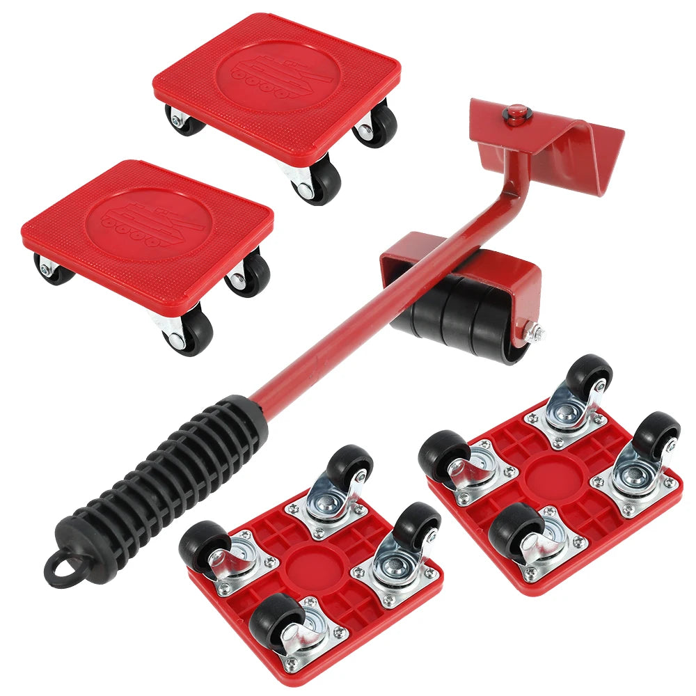 Möbeltransport-Set mit 360° Drehbaren Rollen – Möbelheber mit Universalrollen zum Bewegen Schwerer Gegenstände Kaufschwan® Set 2 - Metall