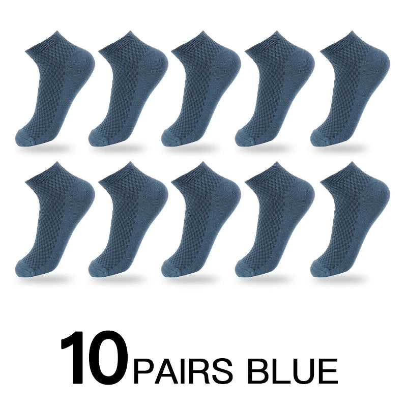 10 Paare Herren Businesssocken | Neuer Stil Schwarze Kurze Atmungsaktive Deodorant-Socken Kaufschwan® 10er Set 3 Einheitsgröße