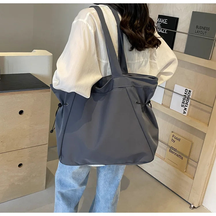 Casual Fashion Tote Bag mit Großer Kapazität – Damen Schultertasche für Reisen & Alltag | Ästhetische Handtasche mit Kordelzug Kaufschwan®