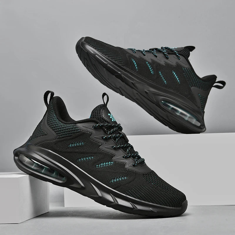 Herren Laufschuhe – Modische Trainingssneaker mit Dämpfung | Atmungsaktive Mesh Sportschuhe für Laufen, Gehen & Rennen Kaufschwan®