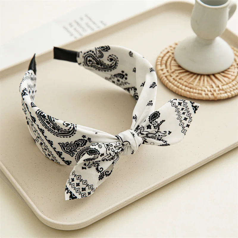 Bandana Haarreif mit Schleife – Geknotetes Turban-Haarreif für Damen & Mädchen