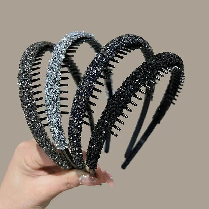 Eleganter Strass-Haarreif mit Antirutsch-Design – Kristall-Haarreif für Damen | Modisches Haaraccessoire Kaufschwan®